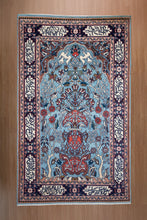 Load image into Gallery viewer, Pale Blue Tree of Life Wool Rug