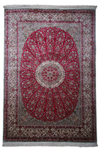 Load image into Gallery viewer, Radiant Medallion Kirman Silk Carpet