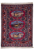 Load image into Gallery viewer, Afghan Pastoral Scene Wool Rug