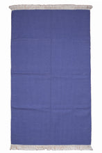 Load image into Gallery viewer, Minimalist Indigo Handwoven Wool Dhurrie
