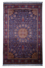 Load image into Gallery viewer, Imperial Ardabil Blue Silk Carpet