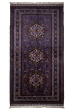 Load image into Gallery viewer, Midnight Medallion Afghan Wool Rug