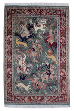 Load image into Gallery viewer, Persian Hunt Scene Isfahan Rug