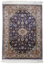 Load image into Gallery viewer, Midnight Bloom Kashan Silk Masterpiece
