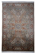 Load image into Gallery viewer, Celestial Medallion Kashmiri Silk Rug
