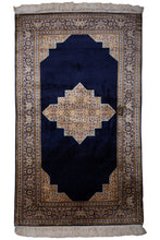 Load image into Gallery viewer, Midnight Medallion Qum Silk Rug