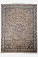 Load image into Gallery viewer, Large Floral Medallion Kashmiri Silk Rug