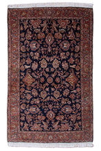 Load image into Gallery viewer, Midnight Bloom Vintage Kashan Rug