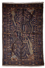 Load image into Gallery viewer, Afghan Wool Rug with Tree Motif