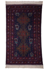 Load image into Gallery viewer, Baluchi Midnight Medallion Wool Rug
