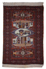 Load image into Gallery viewer, Afghan Village Scene Wool Masterpiece