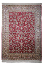 Load image into Gallery viewer, Crimson Floral Kashmiri Silk Carpet