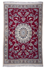 Load image into Gallery viewer, Persian Nain Crimson Medallion Rug
