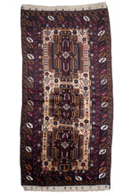 Load image into Gallery viewer, Baluchi Wool Rug with Tribal Medallions