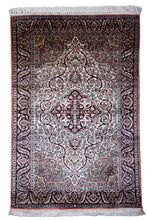 Load image into Gallery viewer, Ivory Floral Medallion Kashmir Silk