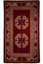 Load image into Gallery viewer, Imperial Red Tibetan Dragon Rug