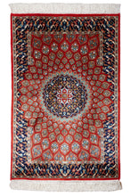Load image into Gallery viewer, Imperial Red Kashmiri Silk Medallion