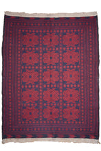 Load image into Gallery viewer, Crimson Star Motif Mashwani Kilim