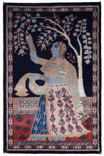 Load image into Gallery viewer, Regal Rajasthani Lady Wool Rug