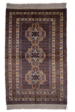 Load image into Gallery viewer, Baluchi Wool Rug with Tribal Emblems