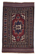 Load image into Gallery viewer, Crimson Medallion Mashwani Kilim Rug