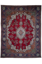 Load image into Gallery viewer, Classic Persian Tabriz Red Wool Rug
