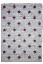 Load image into Gallery viewer, Floral Zari Wool Dhurrie Carpet