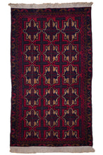 Load image into Gallery viewer, Crimson Star Turkman Wool Rug