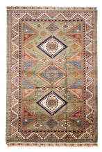 Load image into Gallery viewer, Sage Diamond Medallion Afghan Ziegler Rug
