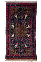 Load image into Gallery viewer, Afghan Wool Rug – Hunting Scene Splendor