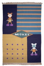 Load image into Gallery viewer, Playful Mickey Motif Cotton Dhurrie