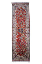 Load image into Gallery viewer, Crimson Blossom Kashmiri Silk Runner