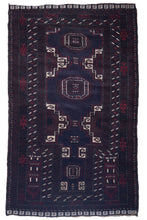 Load image into Gallery viewer, Midnight Geometry Turkman Wool Rug