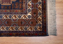 Load image into Gallery viewer, Baluchi Wool Rug with Tribal Emblems