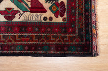 Load image into Gallery viewer, Portrait Motif Antique Afghan Rug