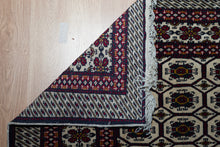 Load image into Gallery viewer, Ivory Field Turkman Gul Rug
