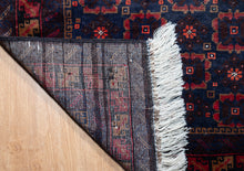 Load image into Gallery viewer, Deep Crimson Geometric Turkman Rug