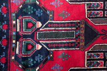 Load image into Gallery viewer, Afghan Architectural Red Wool Rug