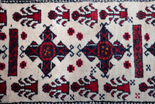 Load image into Gallery viewer, Afghan Tribal Rug with Ivory Field