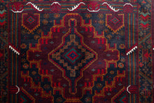 Load image into Gallery viewer, Baluchi Crimson Tribal Wool Rug