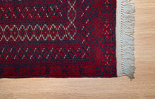 Load image into Gallery viewer, Crimson Lattice Turkman Wool Rug