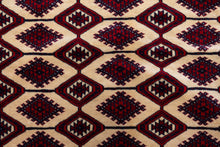 Load image into Gallery viewer, Ivory Gul Turkman Wool Rug