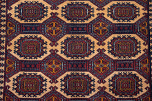 Load image into Gallery viewer, Turkman Wool Rug with Guls Pattern