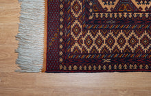 Load image into Gallery viewer, Turkman Wool Rug with Guls Pattern