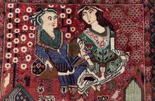 Load image into Gallery viewer, Vintage Omar Khayyam Lovers Wool Rug