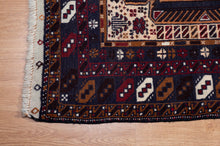 Load image into Gallery viewer, Baluchi Wool Rug with Tribal Medallions