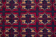 Load image into Gallery viewer, Crimson Star Turkman Wool Rug