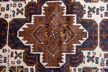 Load image into Gallery viewer, Vintage Afghan Ivory Medallion Rug