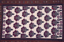 Load image into Gallery viewer, Ivory Blossom Handwoven Tribal Rug
