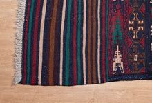 Load image into Gallery viewer, Striped Tribal Afghan Maliki Kilim